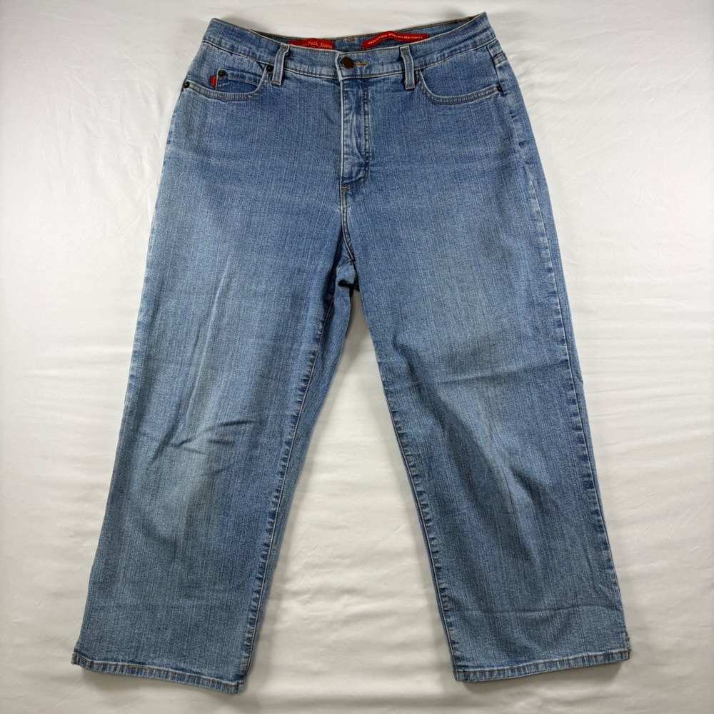 NYDJ Tummy Tuck Jeans Womens 10 Blue Straight Leg Stretch Denim 409L